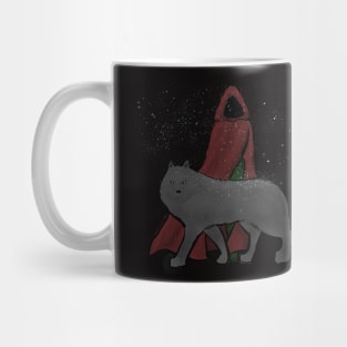 Red Riding Hood and Wolf in Snow Mug